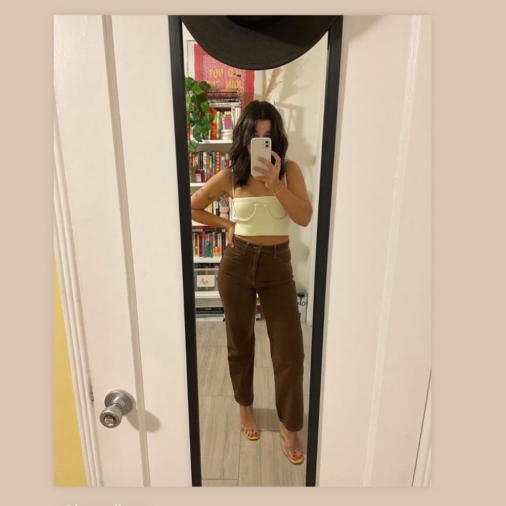 Reformation Cowboy Jean in Brown